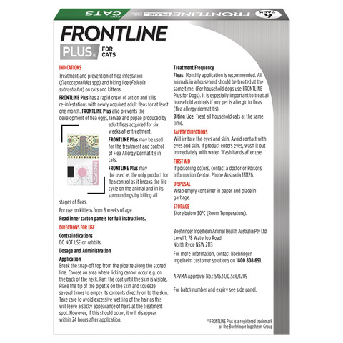 Frontline Plus cat back
